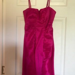 Calvin Klein Hot Pink Ruched Dress